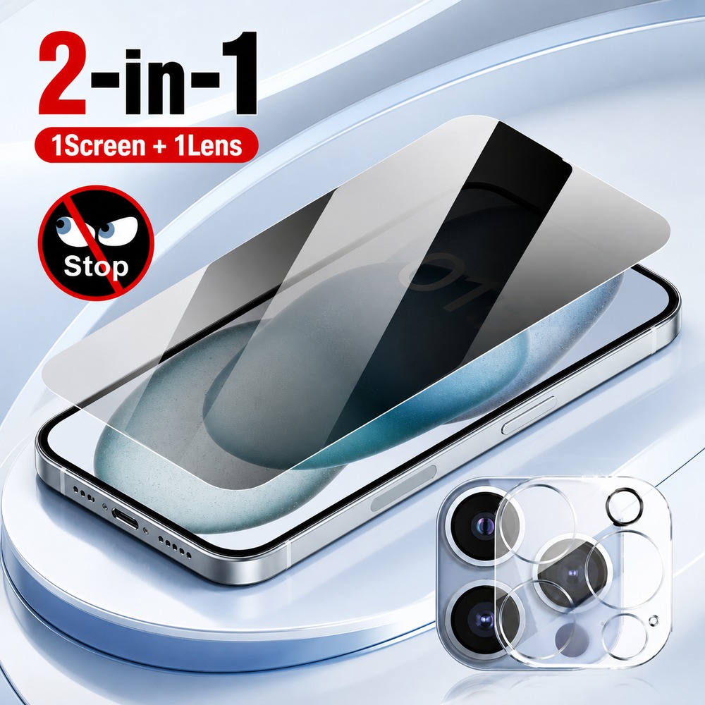Realme Gt 6 - واقي شاشة زجاجي مقوى للخصوصية 1+1