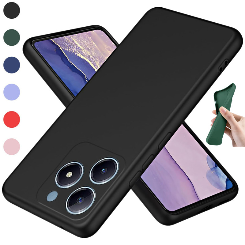 Realme Note 50 - حافظة من السيليكون السائل المرن لهاتف